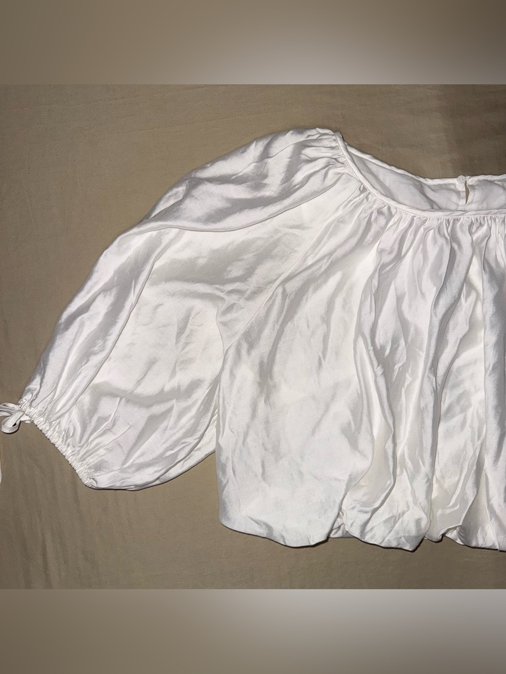 H&M OVERSIZED TIE-DETAIL BLOUSE - SIZE M - Picture 8 of 12